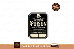 Skull poison label design vintage warning Product Image 1