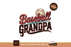 Baseball Grandpa Graphic Design Sublimation Png Product Image 1