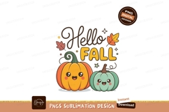 Cute pumpkins and fall text autumn orange Product Image 1