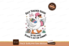 Whimsical goose carrying books and art supplies pencils Product Image 1