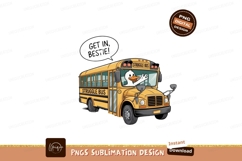 Duck driving yellow school bus with struggle bus text Product Image 1