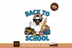 Cool duck with pencil and backpack school Product Image 1
