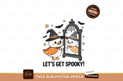 Cute duck in witch hat looking in mirror halloween Product Image 1