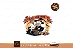 Witch duck brewing potion with black cat halloween Product Image 1
