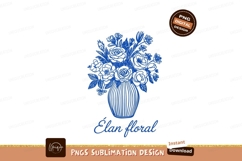 Blue floral bouquet in vase flowers Product Image 1