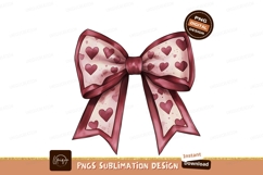 Pink heart bow ribbon hearts Product Image 1