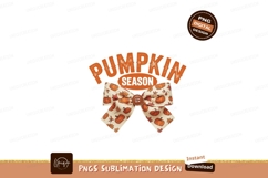 Autumn bow with pumpkin text season fall Product Image 1