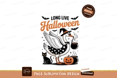 Halloween themed black bird and pumpkin orange Product Image 1