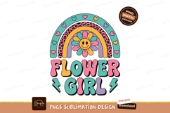 Retro Flower Girl Sublimation Png Product Image 1