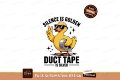 Cool duck with sunglasses and duct tape peace Product Image 1