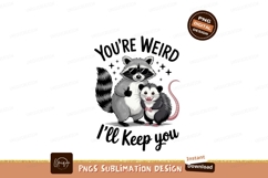Raccoon Opossum Friendship Thumbs Up image Product Image 1