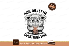 Fluffy creature drinking bubble tea image Product Image 1