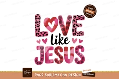 Love Jesus pink hearts leopard print image Product Image 1