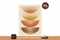 Abstract Geometric Arcs Warm Tones image Product Image 1