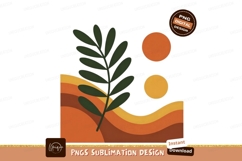 Abstract botanical landscape with suns orange Product Image 1