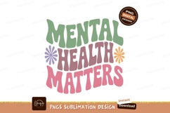 Mental Health Matters Retro Typography image Product Image 1