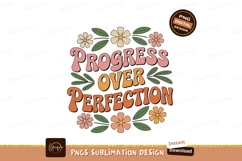 Retro floral text design flowers leaves Product Image 1