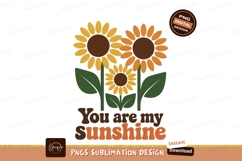 Sunflowers with sunshine text yellow orange Product Image 1