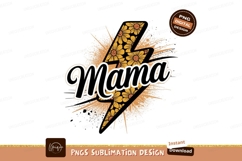 Floral Lightning Bolt Mama Sublimation PNG Product Image 1