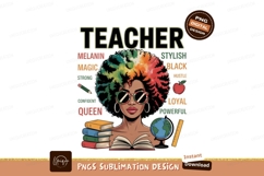 Black woman teacher with colorful afro image Product Image 1