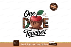 Chocolate dipped apple with decorative letters green Product Image 1