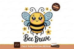 Cute smiling bee surrounded by yellow flowers image Product Image 1