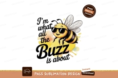 Cool bee wearing sunglasses with text yellow black Product Image 1