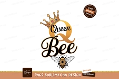 Golden Queen Bee Crown Design black Product Image 1