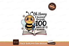 Happy bee celebrates hundred days of school book pencil Product Image 1