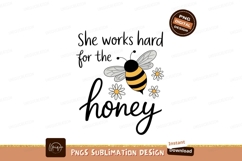 Yellow striped bee with white daisies insect black Product Image 1