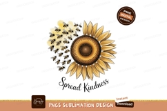 Sunflower bees spread kindness yellow black Product Image 1