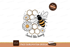 Bee honeycomb daisies floral design nature Product Image 1
