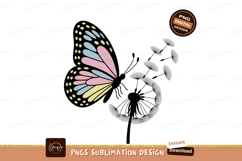 Butterfly pastel wings dandelion seeds image Product Image 1