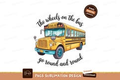 Yellow school bus with text transportation vehicle Product Image 1