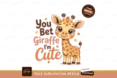 Cute giraffe text design baby animal Product Image 1