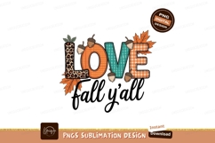 Leopard plaid teal orange love fall acorns leaves autumn Product Image 1