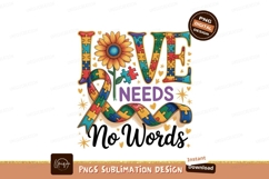Love needs understanding sunflower ribbon autism awareness Product Image 1