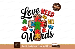 Cross puzzle pieces leopard print autism awareness Product Image 1