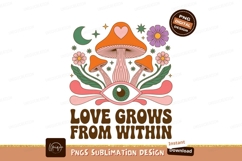 Psychedelic Mushrooms Flowers Eye Moon Stars image Product Image 1