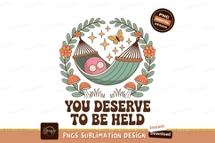 Pink creature relaxing in hammock surrounded by nature Product Image 1