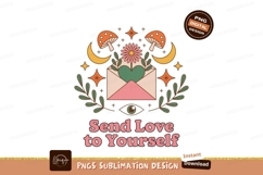 Envelope heart flower mushrooms moon stars eye image Product Image 1