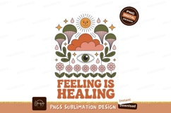 Psychedelic Sun Cloud Mushroom Flower Eye Design image Product Image 1