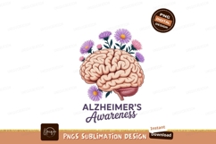 Brain Flowers Awareness purple pink Product Image 1