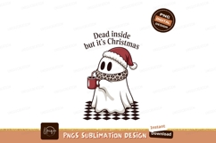 Ghost character wearing Santa hat and scarf christmas Product Image 1