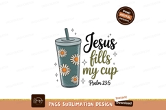 Daisy adorned cup with religious quote daisies flowers Product Image 1