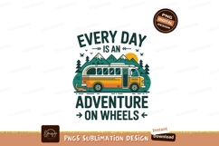 Yellow bus adventure mountains fox travel nature Product Image 1