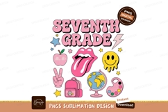 Seventh Grade Groovy School Icons apple globe Product Image 1