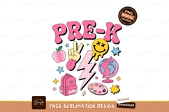 Pink Pre K School Supplies Retro Design PreK Product Image 1