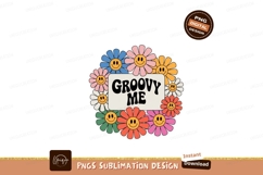 Groovy flowers smile happy retro Product Image 1
