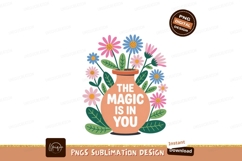 Orange vase with pink blue flowers green Product Image 1